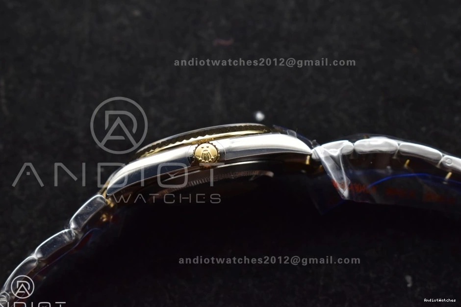 YG 126333 Oyster SS Dial Efficient Edition Steel SS 614 Roman DateJust A 1:1 41 904L YG Green GMF Bracelet on Gray Best 0408